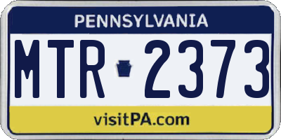 PA license plate MTR2373