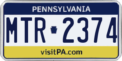 PA license plate MTR2374