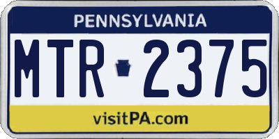 PA license plate MTR2375