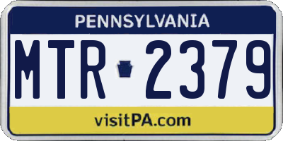 PA license plate MTR2379