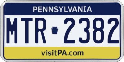 PA license plate MTR2382