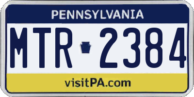 PA license plate MTR2384