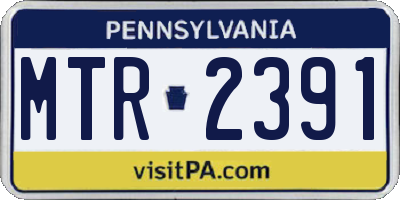 PA license plate MTR2391