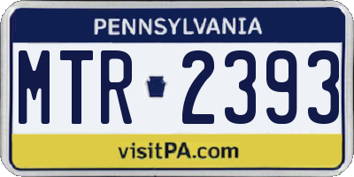 PA license plate MTR2393