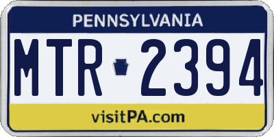 PA license plate MTR2394