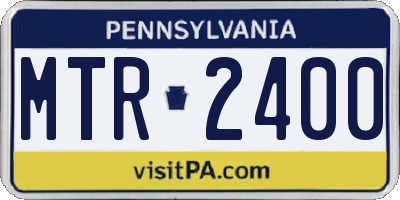 PA license plate MTR2400