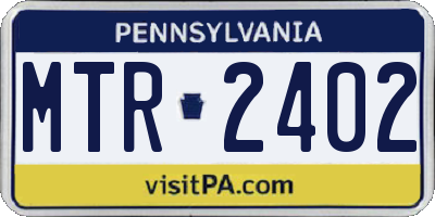PA license plate MTR2402