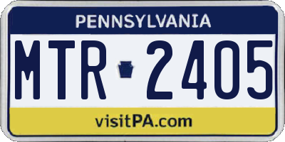 PA license plate MTR2405