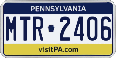 PA license plate MTR2406