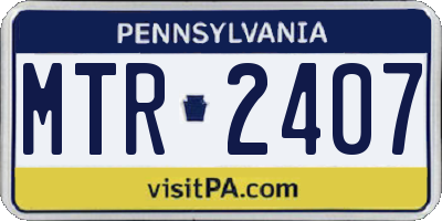 PA license plate MTR2407