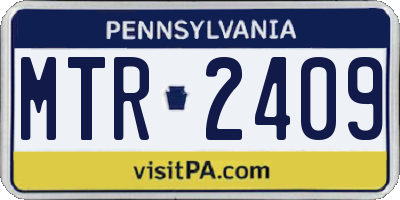 PA license plate MTR2409