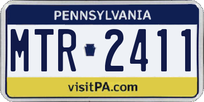 PA license plate MTR2411