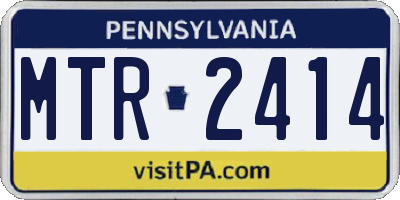 PA license plate MTR2414
