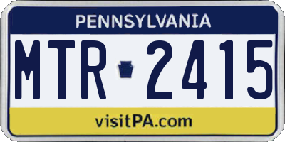 PA license plate MTR2415