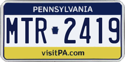 PA license plate MTR2419