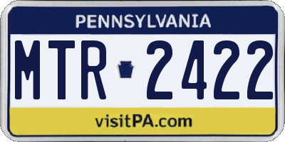 PA license plate MTR2422