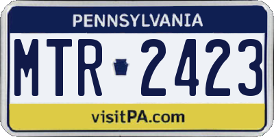 PA license plate MTR2423