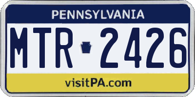 PA license plate MTR2426