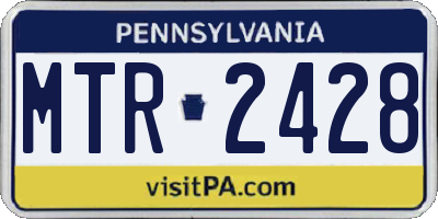 PA license plate MTR2428