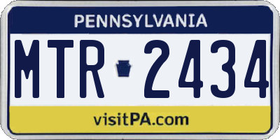 PA license plate MTR2434