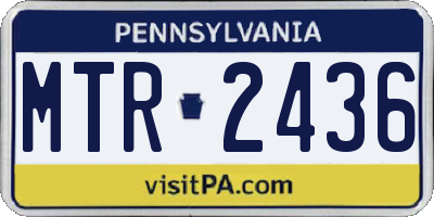 PA license plate MTR2436
