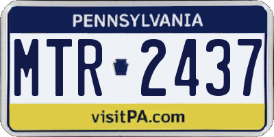 PA license plate MTR2437