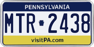 PA license plate MTR2438