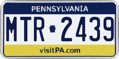 PA license plate MTR2439