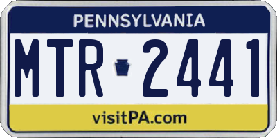 PA license plate MTR2441