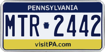 PA license plate MTR2442