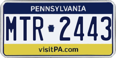 PA license plate MTR2443