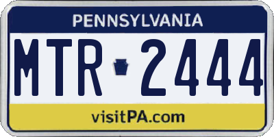 PA license plate MTR2444