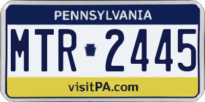 PA license plate MTR2445
