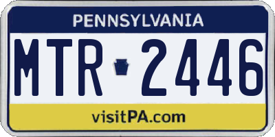 PA license plate MTR2446