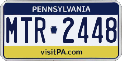 PA license plate MTR2448
