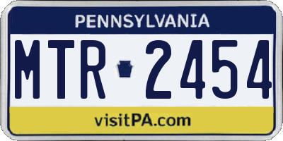 PA license plate MTR2454