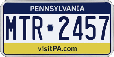 PA license plate MTR2457