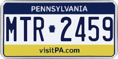 PA license plate MTR2459