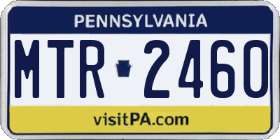 PA license plate MTR2460