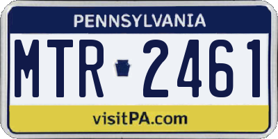 PA license plate MTR2461