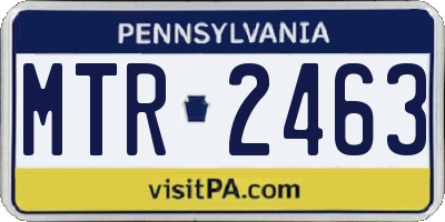 PA license plate MTR2463