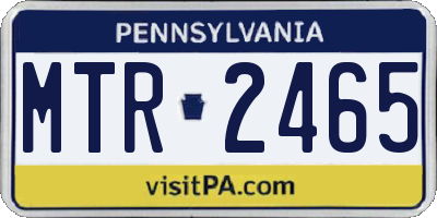 PA license plate MTR2465