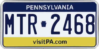 PA license plate MTR2468