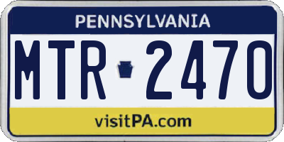 PA license plate MTR2470