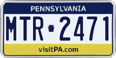 PA license plate MTR2471