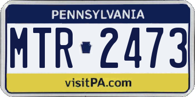 PA license plate MTR2473