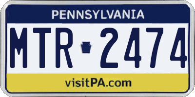 PA license plate MTR2474