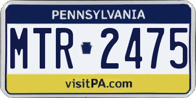 PA license plate MTR2475