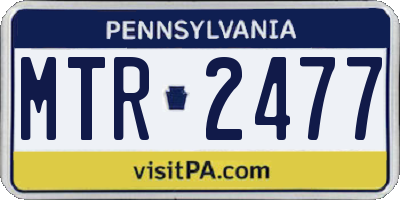 PA license plate MTR2477