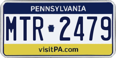 PA license plate MTR2479